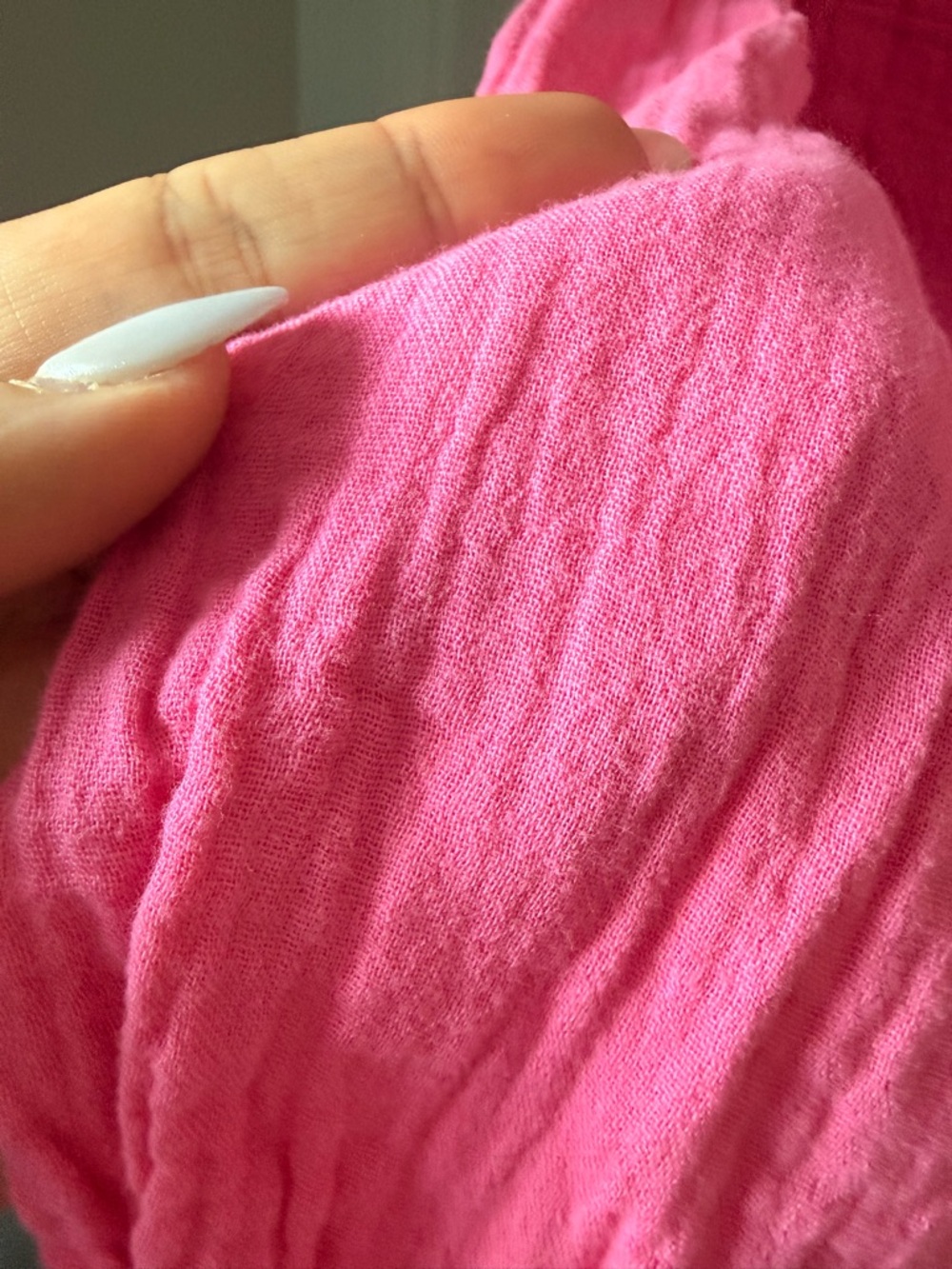 GAP Linen Pink Button-Up Shirt - Picture 4 of 4